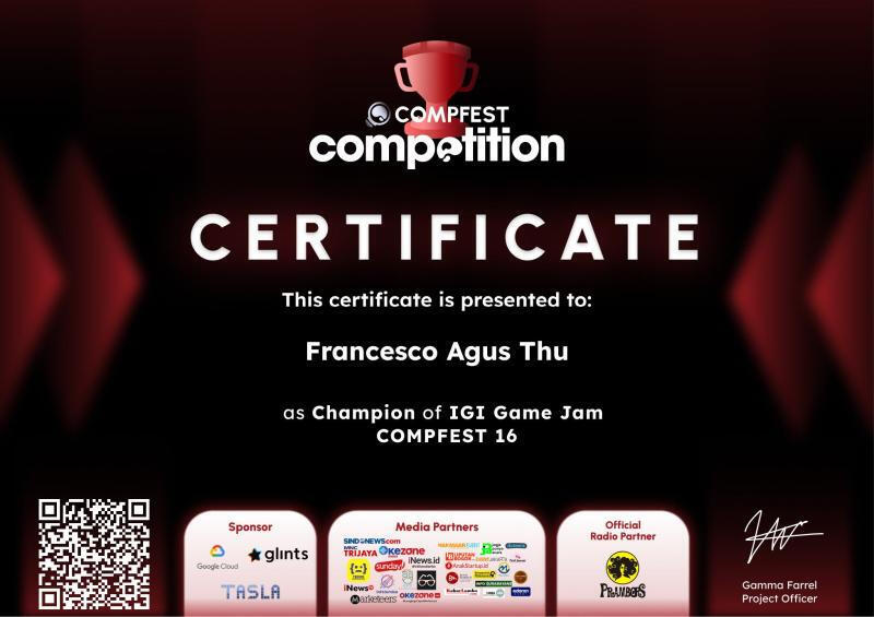 COMPFEST 16 Winner of IGI Game Jam